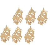Maxbell 12Pcs Large Feather Charms Pendants DIY Bookmark Jewelry Findings Gold