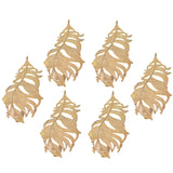 Maxbell 12Pcs Large Feather Charms Pendants DIY Bookmark Jewelry Findings Gold