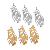 Maxbell 6 Pieces 85x41mm Antique Silver Golden Tone Zinc Alloy Feather Charms Large Pendant Fit Necklace Chain DIY Jewelry Making Bookmark Crafts - Aladdin Shoppers