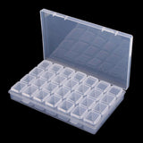 28 Grids Clear Plastic Jewelry Dividers Storage Organizer Box Case with Lid for Beads,Small Parts,Small Plastic Fishing Tackle (25 x 20 x 22 mm) - Aladdin Shoppers