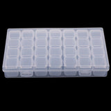 28 Grids Clear Plastic Jewelry Dividers Storage Organizer Box Case with Lid for Beads,Small Parts,Small Plastic Fishing Tackle (25 x 20 x 22 mm) - Aladdin Shoppers