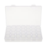 28 Grids Clear Plastic Jewelry Dividers Storage Organizer Box Case with Lid for Beads,Small Parts,Small Plastic Fishing Tackle (25 x 20 x 22 mm) - Aladdin Shoppers