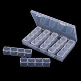28 Grids Clear Plastic Jewelry Dividers Storage Organizer Box Case with Lid for Beads,Small Parts,Small Plastic Fishing Tackle (25 x 20 x 22 mm) - Aladdin Shoppers
