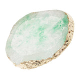 2x Resin Imitation agate nail art Palette drink coaster cup mat decors green