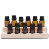 Maxbell 2x Wooden Essential Oil Display Stand Rack 2 Tier Organizer-11 Bottle Slots