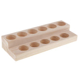 Maxbell 2x Wooden Essential Oil Display Stand Rack 2 Tier Organizer-11 Bottle Slots