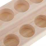 Maxbell 2x Wooden Essential Oil Display Stand Rack 2 Tier Organizer-11 Bottle Slots