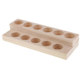 Maxbell 2x Wooden Essential Oil Display Stand Rack 2 Tier Organizer-11 Bottle Slots