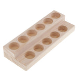 Maxbell 2x Wooden Essential Oil Display Stand Rack 2 Tier Organizer-11 Bottle Slots