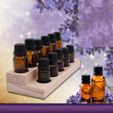 Maxbell 2x Wooden Essential Oil Display Stand Rack 2 Tier Organizer-11 Bottle Slots