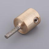 2 Pack Golden Stained Glass Grinder Head Bit Diamond Grinding Wheel for Tile