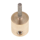 2 Pack Golden Stained Glass Grinder Head Bit Diamond Grinding Wheel for Tile
