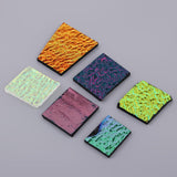 Maxbell Dichroic Glass Scraps coe 90 Fusible Glass for DIY Jewelry Making Crafts