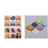 Maxbell Dichroic Glass Scraps coe 90 Fusible Glass for DIY Jewelry Making Crafts