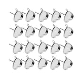 Maxbell 20 Pcs Stainless Steel Heart Shaped Earrings Blank Bezel Settings for DIY Ear Studs Fit for 11mm Heart Cabochons - Aladdin Shoppers
