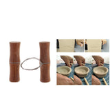 Maxbell Wire Clay Cutter, 1 Piece Wooden Handle Pottery Clay Cutting Tool Wire Cutter Hand Tool - Aladdin Shoppers