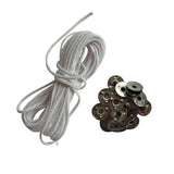 Maxbell 5m Cotton Candle Wicks Core with 20x Metal Sustainers Tabs Holder Base for Candle Making Craft Handmade Candle Wick - Aladdin Shoppers