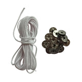 Maxbell 5m Cotton Candle Wicks Core with 20x Metal Sustainers Tabs Holder Base for Candle Making Craft Handmade Candle Wick - Aladdin Shoppers