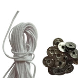 Maxbell 5m Cotton Candle Wicks Core with 20x Metal Sustainers Tabs Holder Base for Candle Making Craft Handmade Candle Wick - Aladdin Shoppers