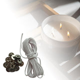 Maxbell 5m Cotton Candle Wicks Core with 20x Metal Sustainers Tabs Holder Base for Candle Making Craft Handmade Candle Wick - Aladdin Shoppers