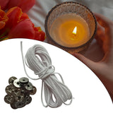 Maxbell 5m Cotton Candle Wicks Core with 20x Metal Sustainers Tabs Holder Base for Candle Making Craft Handmade Candle Wick - Aladdin Shoppers