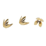 Maxbell 50 Pieces Beading Crafts Accessory Golden Alloy Lily Flower End Beads Caps Tassel End Beads Connectors - Aladdin Shoppers