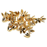 Maxbell 50 Pieces Beading Crafts Accessory Golden Alloy Lily Flower End Beads Caps Tassel End Beads Connectors - Aladdin Shoppers