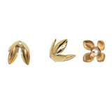 Maxbell 50 Pieces Beading Crafts Accessory Golden Alloy Lily Flower End Beads Caps Tassel End Beads Connectors - Aladdin Shoppers