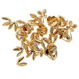 Maxbell 50 Pieces Beading Crafts Accessory Golden Alloy Lily Flower End Beads Caps Tassel End Beads Connectors - Aladdin Shoppers