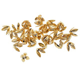 Maxbell 50 Pieces Beading Crafts Accessory Golden Alloy Lily Flower End Beads Caps Tassel End Beads Connectors - Aladdin Shoppers
