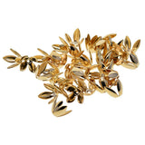 Maxbell 50 Pieces Beading Crafts Accessory Golden Alloy Lily Flower End Beads Caps Tassel End Beads Connectors - Aladdin Shoppers
