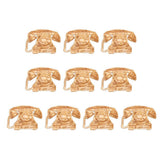 Maxbell 10pcs Phone Shaped Rustic Wooden Pieces Slices Wooden Embellishment Wedding Table Scatter Decoration Crafts Children DIY Manual Patch - Aladdin Shoppers