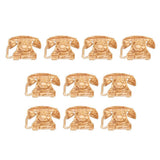 Maxbell 10pcs Phone Shaped Rustic Wooden Pieces Slices Wooden Embellishment Wedding Table Scatter Decoration Crafts Children DIY Manual Patch - Aladdin Shoppers