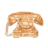Maxbell 10pcs Phone Shaped Rustic Wooden Pieces Slices Wooden Embellishment Wedding Table Scatter Decoration Crafts Children DIY Manual Patch - Aladdin Shoppers