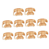 Maxbell 10pcs Phone Shaped Rustic Wooden Pieces Slices Wooden Embellishment Wedding Table Scatter Decoration Crafts Children DIY Manual Patch - Aladdin Shoppers