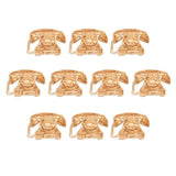 Maxbell 10pcs Phone Shaped Rustic Wooden Pieces Slices Wooden Embellishment Wedding Table Scatter Decoration Crafts Children DIY Manual Patch - Aladdin Shoppers