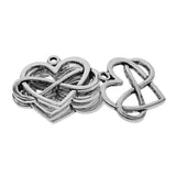 Maxbell 20pcs Heart Style Charms Craft Supplies Tibetan Silver Charms Pendants For Crafting, Jewelry Findings Making Accessory For DIY Necklace Bracelet - Aladdin Shoppers