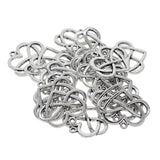 Maxbell 20pcs Heart Style Charms Craft Supplies Tibetan Silver Charms Pendants For Crafting, Jewelry Findings Making Accessory For DIY Necklace Bracelet - Aladdin Shoppers