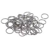 Maxbell 100 Pieces Blank Stainless Steel Split Key Rings 15mm Blanks Iron Keyring Hoop Metal Loop Ring Findings Connector - Aladdin Shoppers