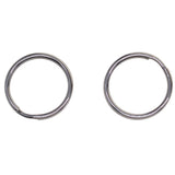 Maxbell 100 Pieces Blank Stainless Steel Split Key Rings 15mm Blanks Iron Keyring Hoop Metal Loop Ring Findings Connector - Aladdin Shoppers