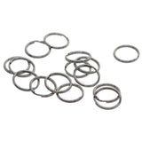 Maxbell 100 Pieces Blank Stainless Steel Split Key Rings 15mm Blanks Iron Keyring Hoop Metal Loop Ring Findings Connector - Aladdin Shoppers