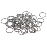 Maxbell 100 Pieces Blank Stainless Steel Split Key Rings 15mm Blanks Iron Keyring Hoop Metal Loop Ring Findings Connector - Aladdin Shoppers