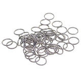 Maxbell 100 Pieces Blank Stainless Steel Split Key Rings 15mm Blanks Iron Keyring Hoop Metal Loop Ring Findings Connector - Aladdin Shoppers