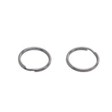 Maxbell 100 Pieces Blank Stainless Steel Split Key Rings 15mm Blanks Iron Keyring Hoop Metal Loop Ring Findings Connector - Aladdin Shoppers
