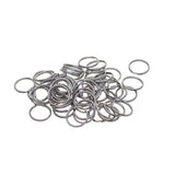Maxbell 100 Pieces Blank Stainless Steel Split Key Rings 15mm Blanks Iron Keyring Hoop Metal Loop Ring Findings Connector - Aladdin Shoppers