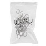 Maxbell 100 Pieces Blank Stainless Steel Split Key Rings 15mm Blanks Iron Keyring Hoop Metal Loop Ring Findings Connector - Aladdin Shoppers