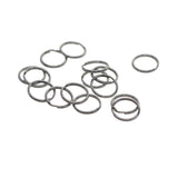 Maxbell 100 Pieces Blank Stainless Steel Split Key Rings 15mm Blanks Iron Keyring Hoop Metal Loop Ring Findings Connector - Aladdin Shoppers