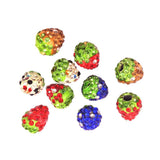 Maxbell 10x Mixed Strawberry Rhinestone Spacer Loose Beads Jewelry Making Charms, Assorted Clay Beads for Jewelry Making Findings Accessories - Aladdin Shoppers