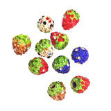 Maxbell 10x Mixed Strawberry Rhinestone Spacer Loose Beads Jewelry Making Charms, Assorted Clay Beads for Jewelry Making Findings Accessories - Aladdin Shoppers