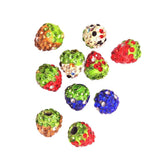 Maxbell Maxbell 10x Mixed Strawberry Rhinestone Spacer Loose Beads Jewelry Making Charms, Assorted Clay Beads for Jewelry Making Findings Accessories